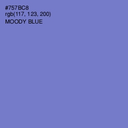 #757BC8 - Moody Blue Color Image